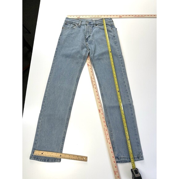 Levi's 505 Mens Regular Blue Jeans 30x30 Light Wash - Picture 9 of 13